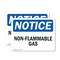 Signmission Non-Flammable Gases OSHA Notice Sign, Vinyl Decal, 14in W x 10in L, 2PK OS-2PACK-NS-D-1014-L-15064 - alternate 1